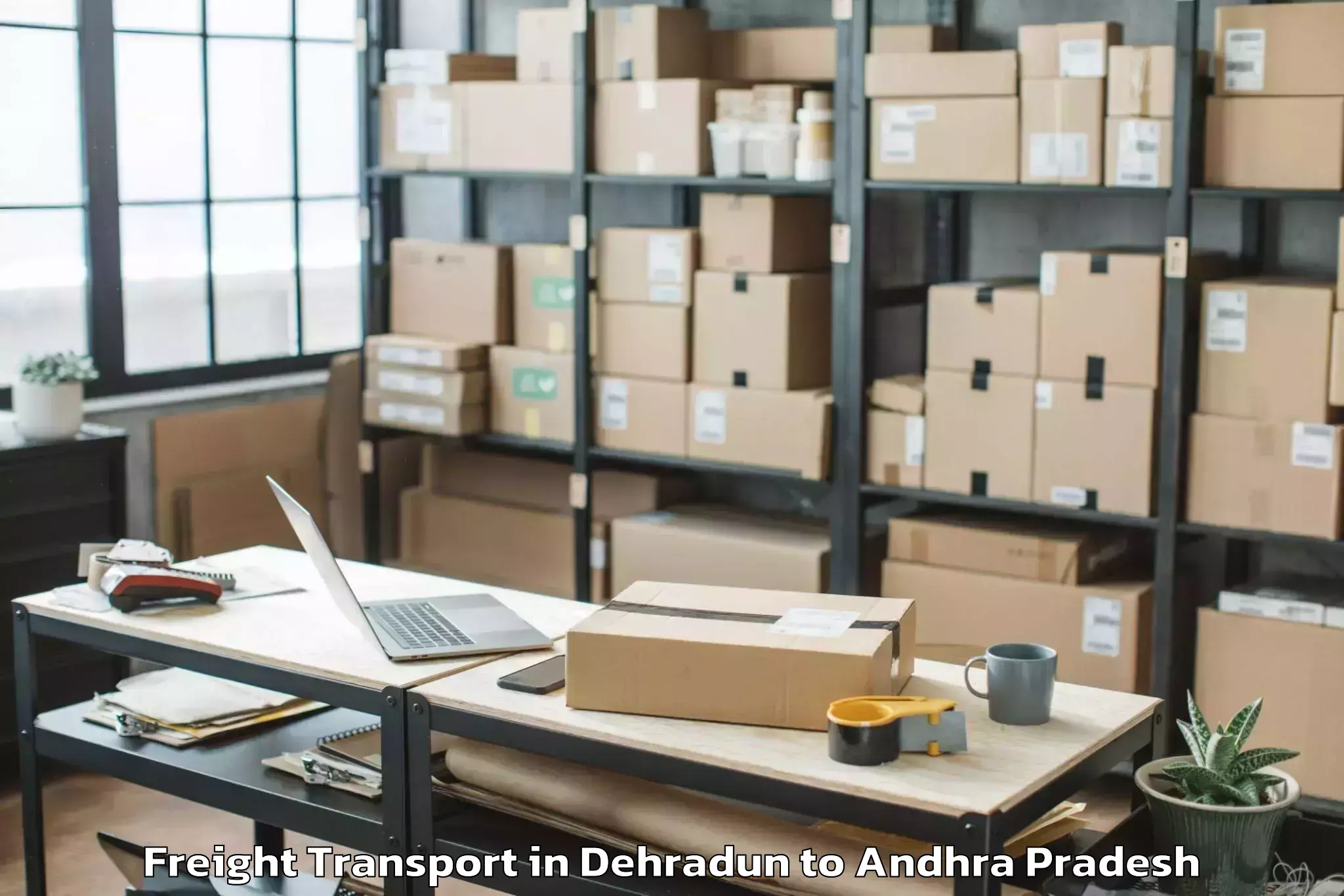 Quality Dehradun to Kolanukonda Freight Transport